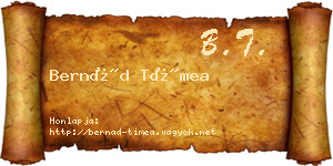 Bernád Tímea névjegykártya